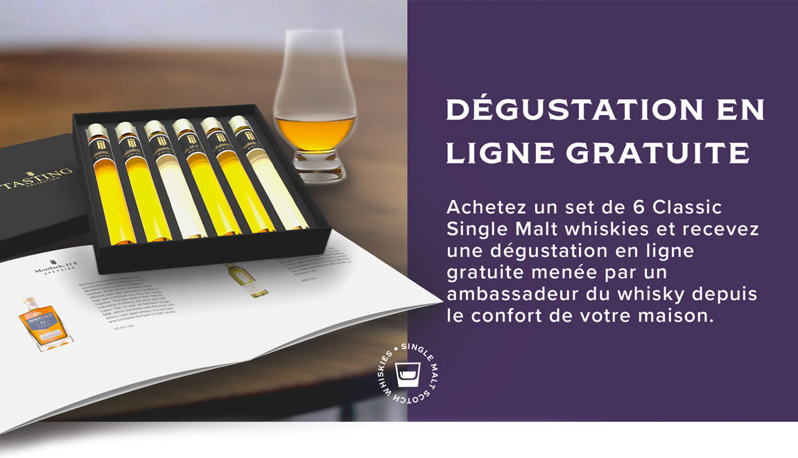 Whisky Dégustation Cadeau Set Tasting Collection 6 échantillons en Coffret  Cadeau